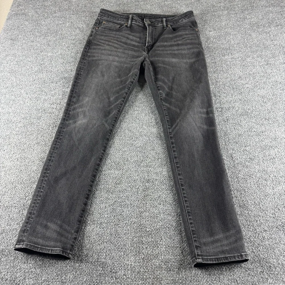American Eagle Straight Jeans Mens 32x28 Gray Airflex+ Stretch Denim 250-7871